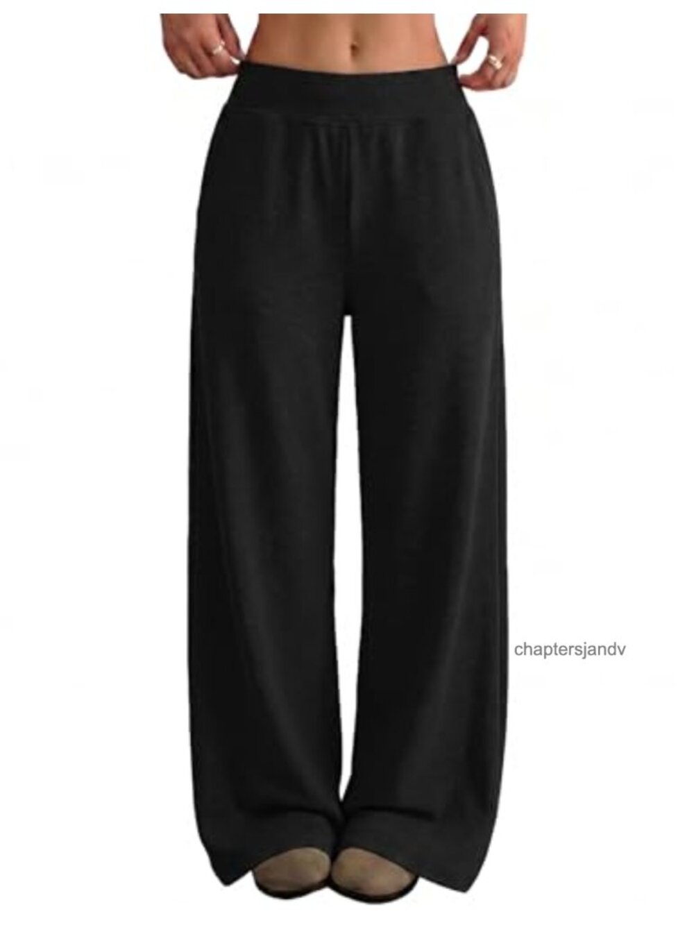 Wide Leg Cotton Blend Sweatpants High Waist Baggy Jogger with Pockets